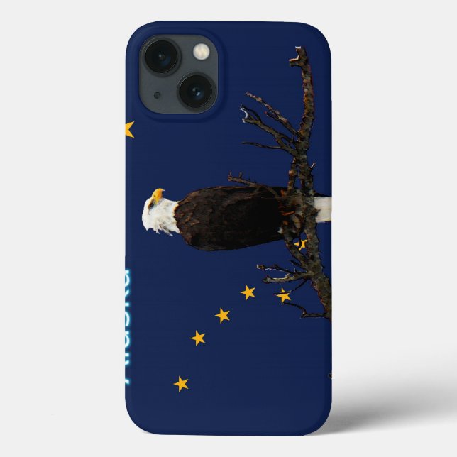 Funda De Case-Mate Para iPhone Águila Alaska Y Bandera (Reverso)