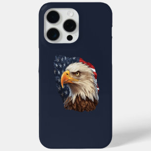 Funda Para iPhone 15 Pro Max Águila calva de la bandera americana