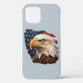 Funda Para iPhone 12 Pro Águila calva de la bandera americana
