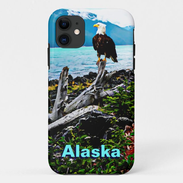 Funda De Case-Mate Para iPhone Águila Calva En La Costa De Alaska (Reverso)
