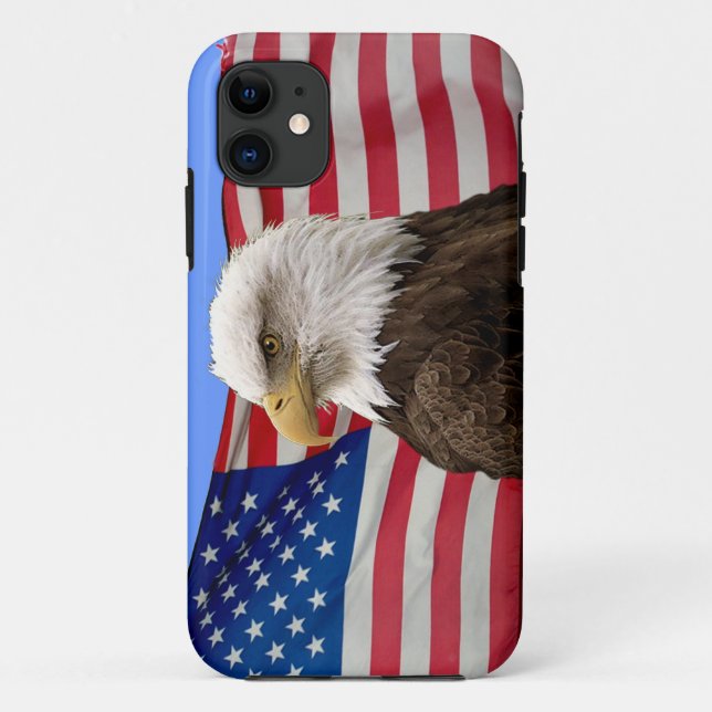 Funda De Case-Mate Para iPhone Águila calva estadounidense y maleta de teléfono p (Reverso)