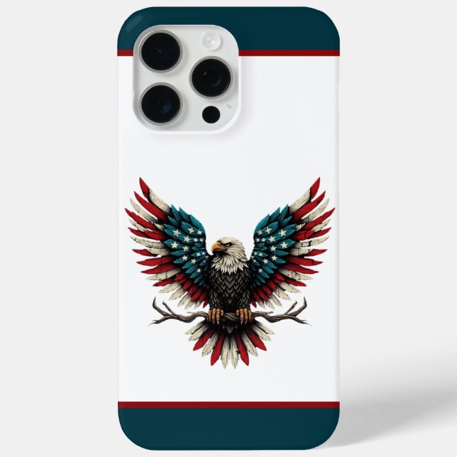 Funda De Case-Mate Para iPhone Águila calva norteamericana/estadounidense patriót (Reverso )