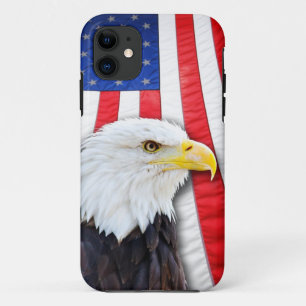 Funda Para iPhone 11 Águila calva y bandera