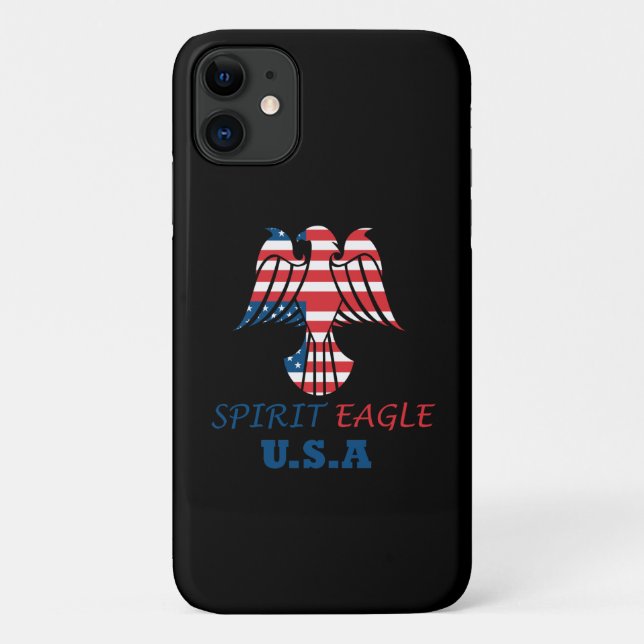 Funda De Case-Mate Para iPhone águila espiritual bandera de EE. UU. (Reverso)