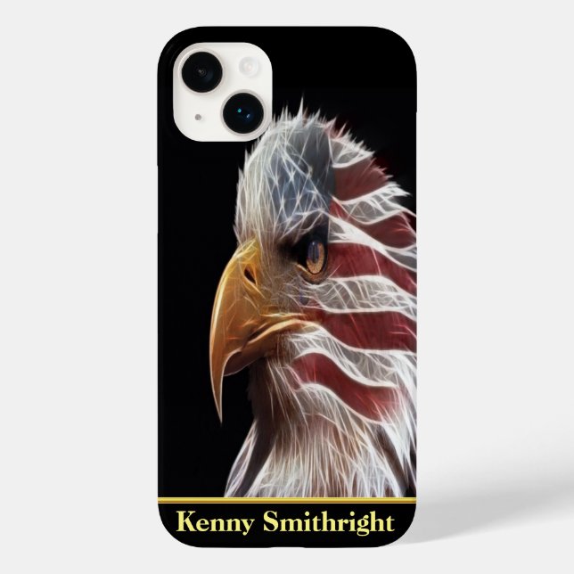Funda De Case-Mate Para iPhone Águila patriótica (Reverso )