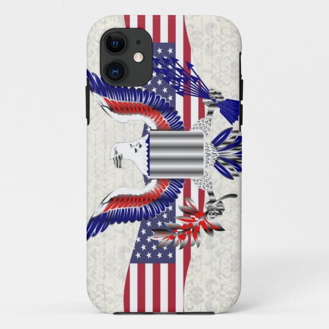 Funda De Case-Mate Para iPhone Águila Patriótica Americana (Reverso)
