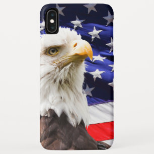 Funda Para iPhone XS Max Águila y bandera estadounidenses