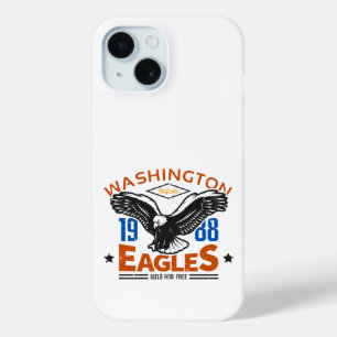 Funda Para iPhone 15 Águilas de Washington Águila Vintage 1988