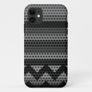 Funda Para iPhone 11 Agujero de acero inoxidable Chevron Metalizado 2