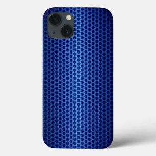 Funda Para iPhone 13 Agujero Metalizado de acero inoxidable azul