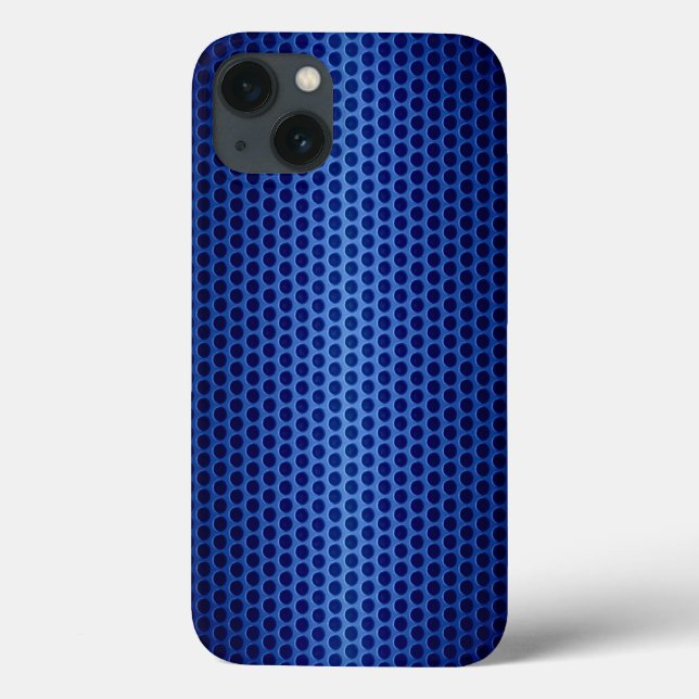 Funda De Case-Mate Para iPhone Agujero Metalizado de acero inoxidable azul (Reverso)