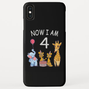 Funda Para iPhone XS Max Ahora tengo 4 años y cuarto cumpleaños en el zooló