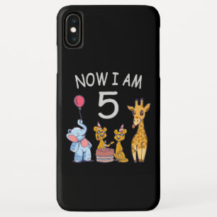 Funda Para iPhone XS Max Ahora tengo 5 años Cumpleaños 5 en el Zoológico