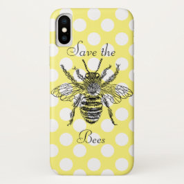 Funda Para iPhone X Ahorre la caja del teléfono de las abejas