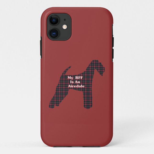 Funda De Case-Mate Para iPhone Airedale Terrier BFF (Reverso)