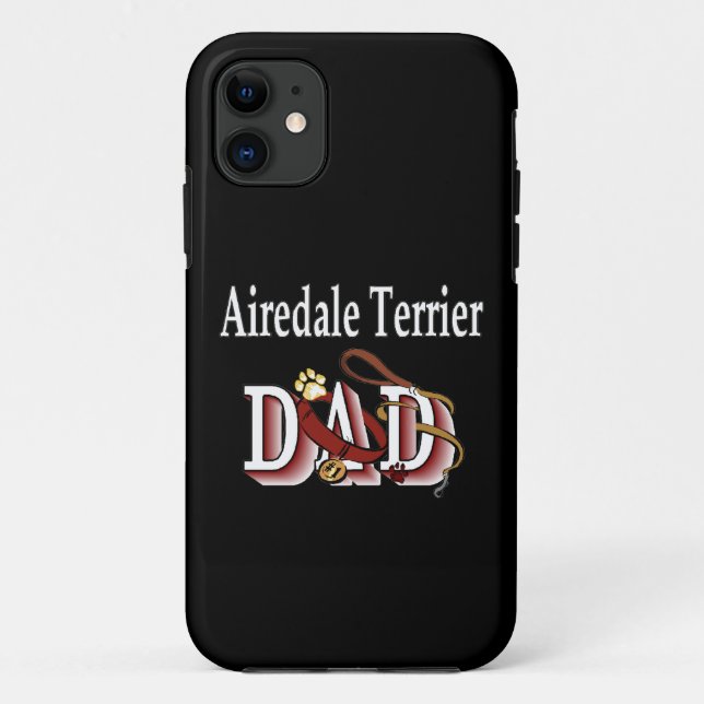 Funda De Case-Mate Para iPhone Airedale Terrier Dad (Reverso)