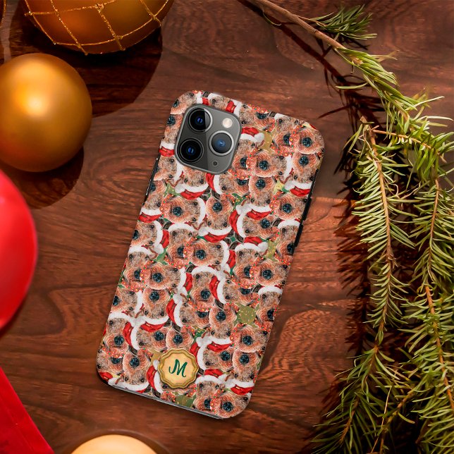 Funda De Case-Mate Para iPhone Airedale Terrier Verde Dorado Perro Lindo Navidad (Subido por el creador)