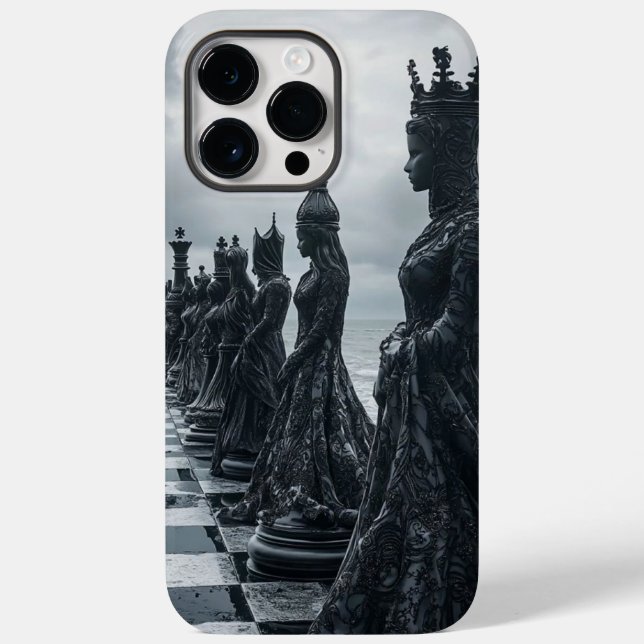Funda De Case-Mate Para iPhone ajedrez acogedor (Reverso )
