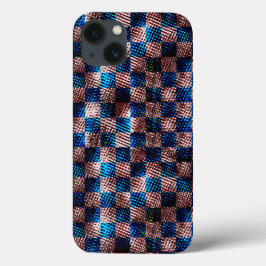 Funda Para iPhone 13 Ajedrez rústico en forma de arañazos cruzados