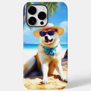 Funda Para iPhone 14 Pro Max De Case-Mate Akita en la playa, regalo de verano para amantes d