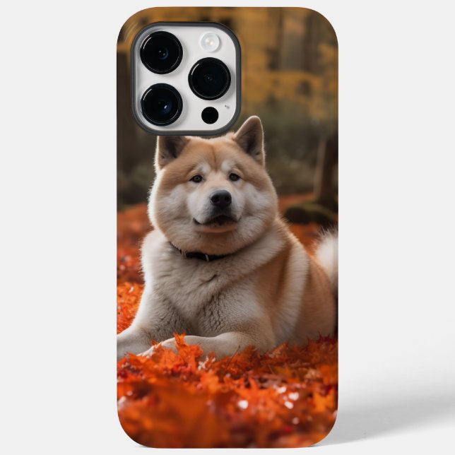 Funda De Case-Mate Para iPhone Akita en otoño se inspira en hojas (Reverso )