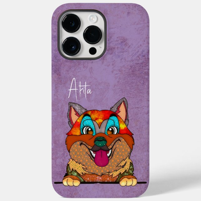 Funda De Case-Mate Para iPhone Akita Ugly Face (Reverso )