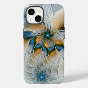 Funda Para iPhone 14 De Case-Mate Alarmante, Abstracta Fantasía Fractal Art Con Azul