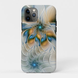 Funda Para iPhone 11 Pro Alarmante, Abstracta Fantasía Fractal Art Con Azul