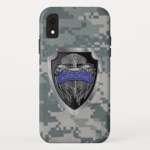 Funda Para iPhone XR Alas Aerotransportadas Legendarias con Escudo