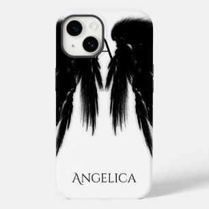Funda Para iPhone 14 De Case-Mate ALAS DE ÁNGEL NEGRO Monograma