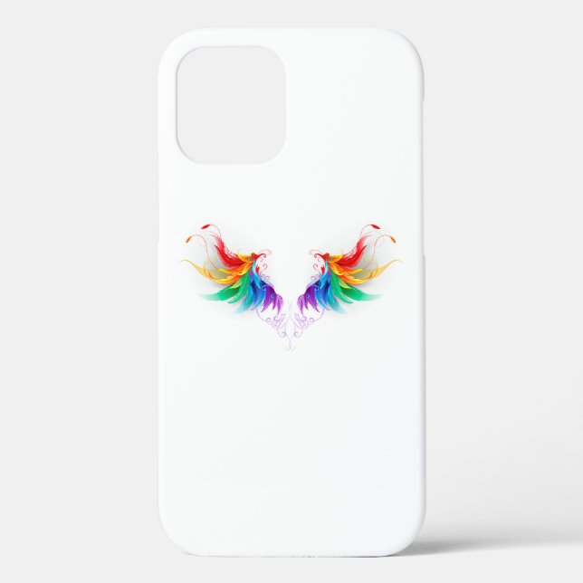 Funda De Case-Mate Para iPhone Alas de arcoíris esponjosas (Reverso )