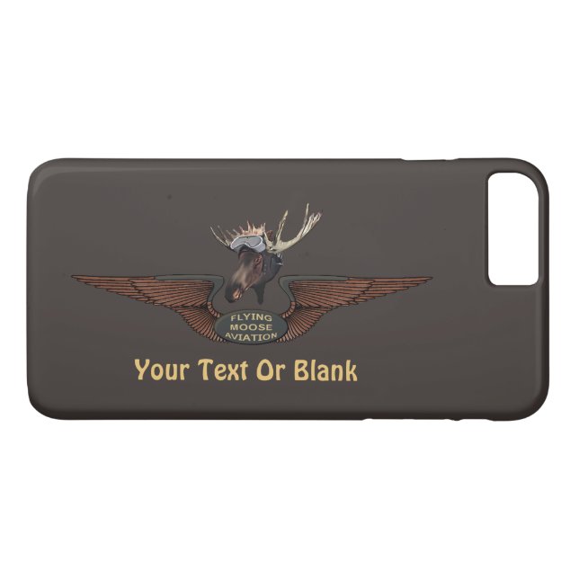 Funda De Case-Mate Para iPhone Alas de Piloto de Bush Flying Moose (Reverso (horizontal))