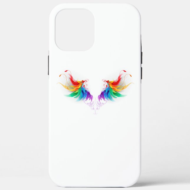 Funda De Case-Mate Para iPhone Alas del arco iris fluidas (Reverso )