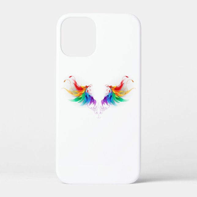 Funda De Case-Mate Para iPhone Alas del arco iris fluidas (Reverso )