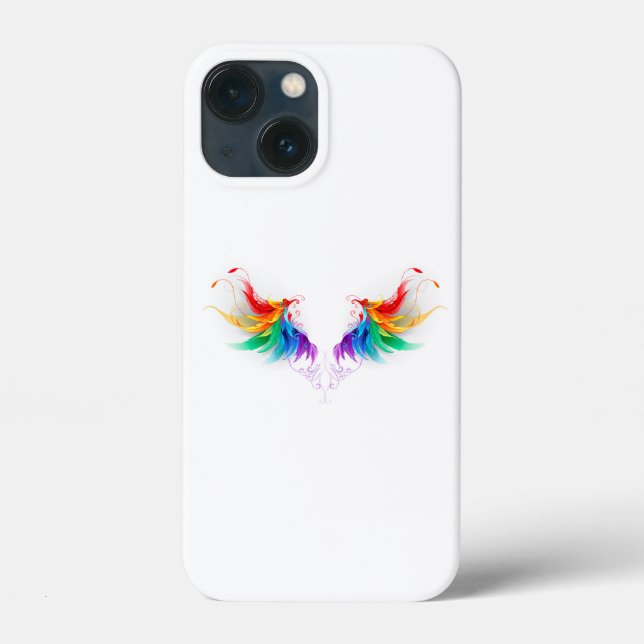 Funda De Case-Mate Para iPhone Alas del arco iris fluidas (Reverso )
