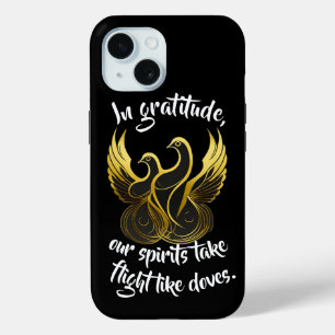 Funda Para iPhone 15 Alas Doradas de Gratitud