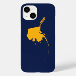 Funda Para iPhone 14 De Case-Mate Alaska en azul y oro