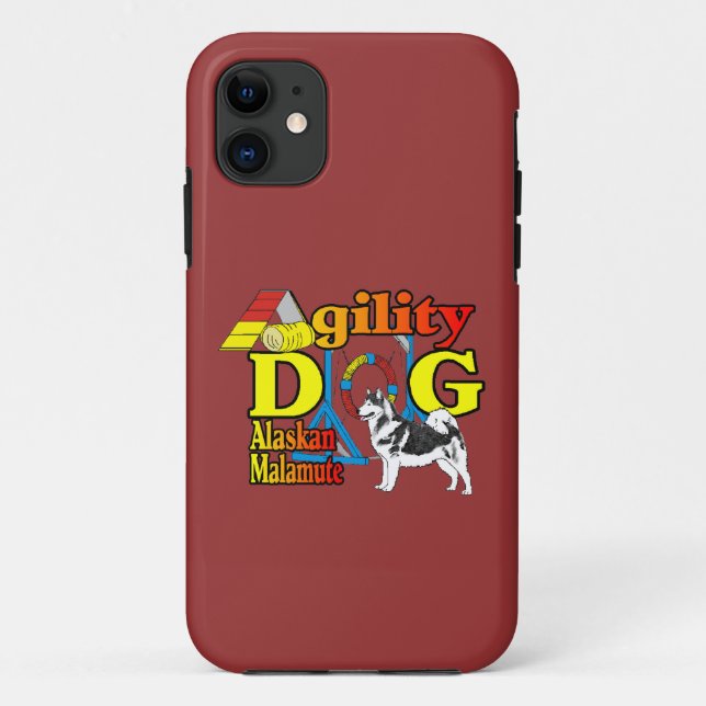 Funda De Case-Mate Para iPhone Alaskan Malamute Agility (Reverso)