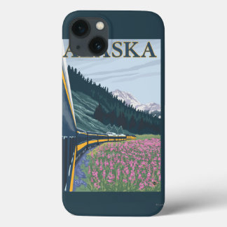 Funda Para iPhone 13 AlaskaRailroad and Fireweed Vintage Travel