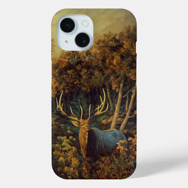 Funda De Case-Mate Para iPhone Alce toro en otoño (Reverso )