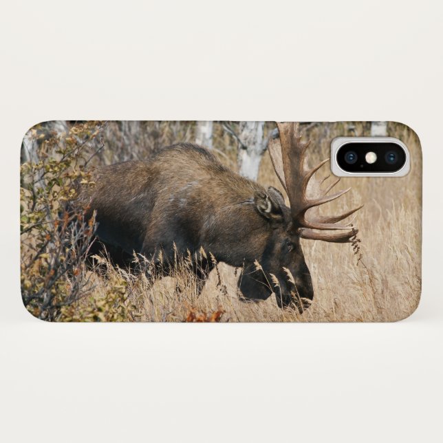 Funda De Case-Mate Para iPhone Alce Toro Pastando (Reverso (horizontal))