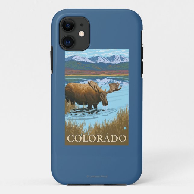 Funda De Case-Mate Para iPhone Alces DrinkingColorado (Reverso)