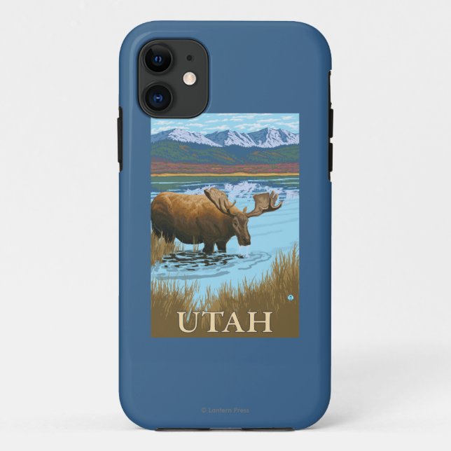 Funda De Case-Mate Para iPhone Alces DrinkingUtah (Reverso)