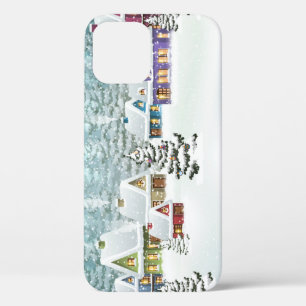 Funda Para iPhone 12 Aldea de invierno: paisaje nevado