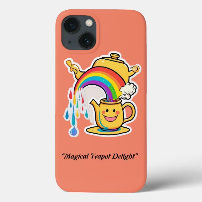 Funda De Case-Mate Para iPhone "Alegre Crepúsculo Arcoiris de Tetera" (Reverso)