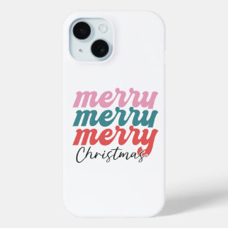 Funda Para iPhone 15 alegre navidad navidad navidad tipo multicolor