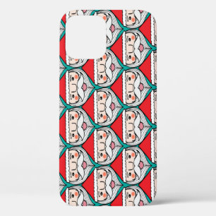 Funda Para iPhone 12 Alegre patrón de Navidades de Santa Claus
