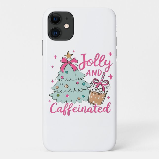 Funda De Case-Mate Para iPhone Alegre y Cafeinado (Reverso)