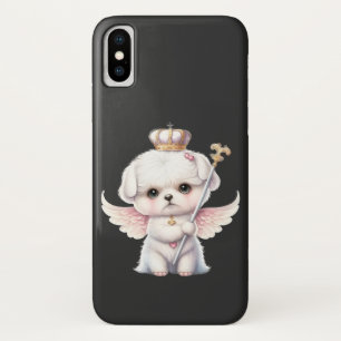 Funda Para iPhone X Alegría furiosa: Salto de ángel regalo de cachorro