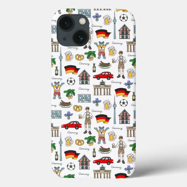 Funda De Case-Mate Para iPhone Alemania | Patrón de símbolos (Reverso)